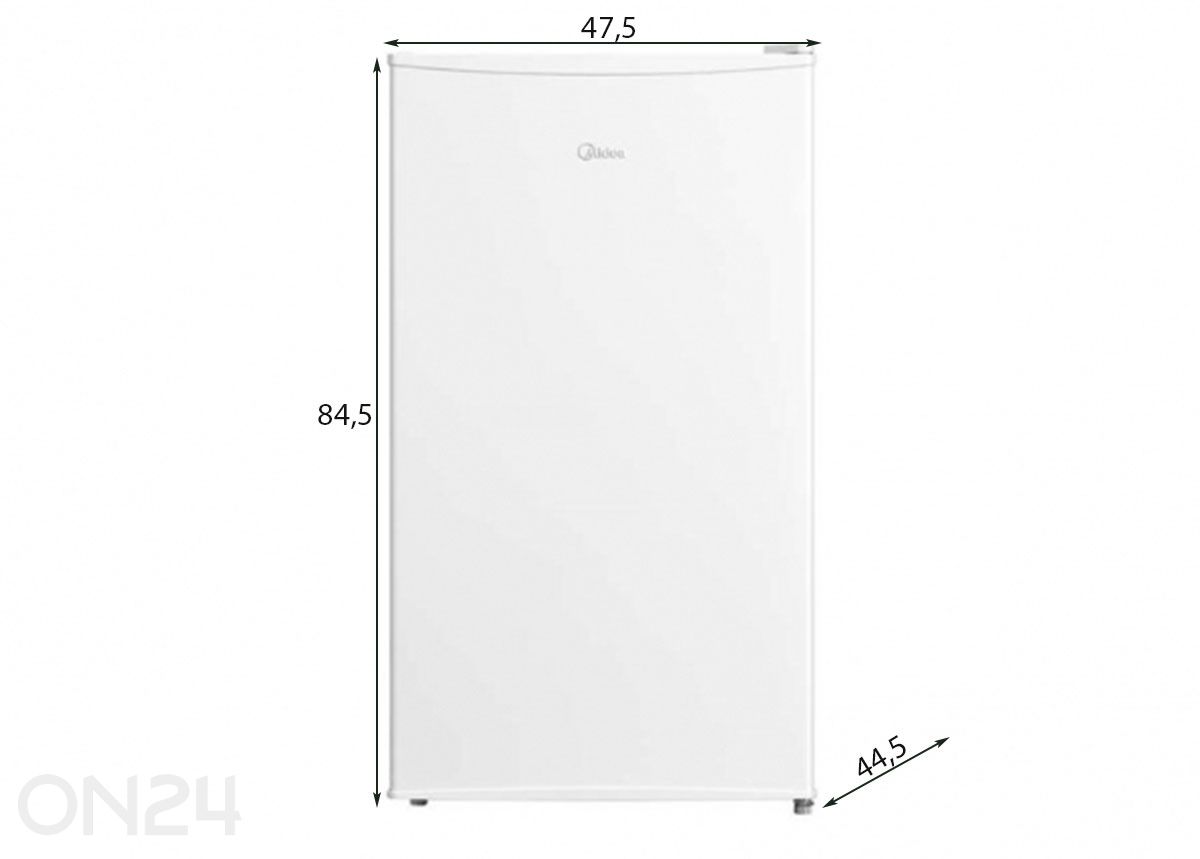 Külmik Midea MDRD125FGE01, valge suurendatud mõõdud