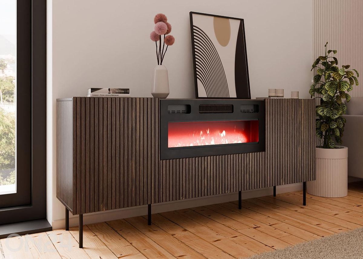 Kummut 180 cm + elektrikamin suurendatud