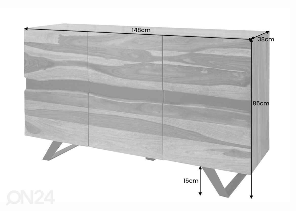 Kummut Amazonas 148 cm suurendatud mõõdud