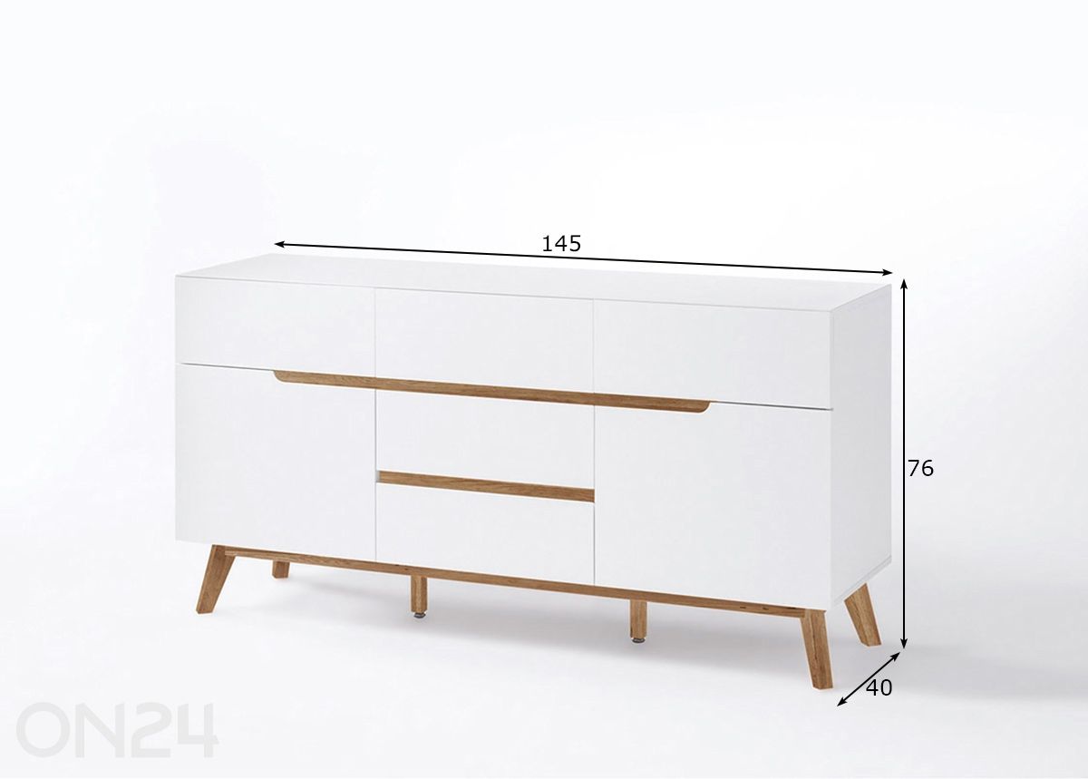 Kummut Cervo 145 cm suurendatud mõõdud