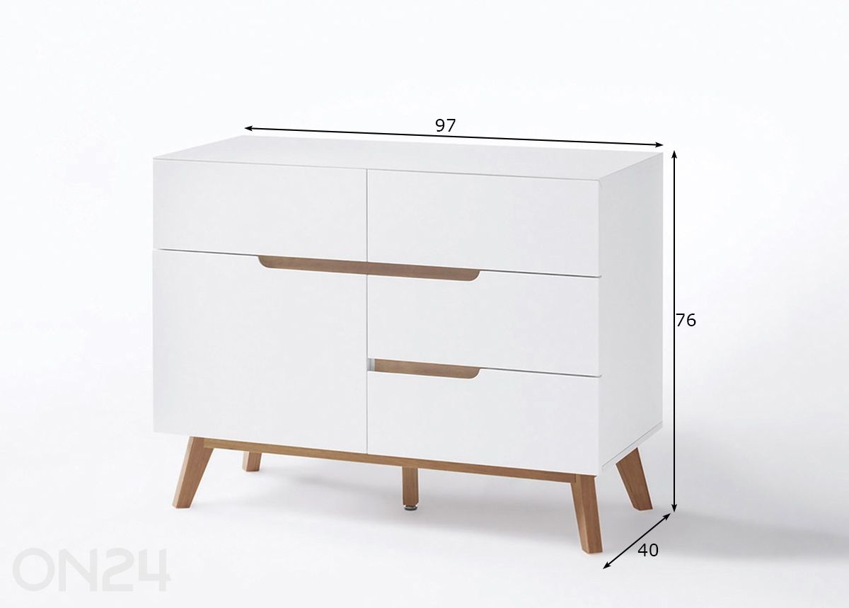 Kummut Cervo 97 cm suurendatud mõõdud