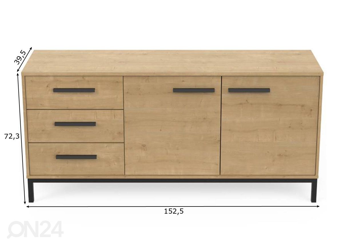 Kummut Craft 152 cm suurendatud mõõdud