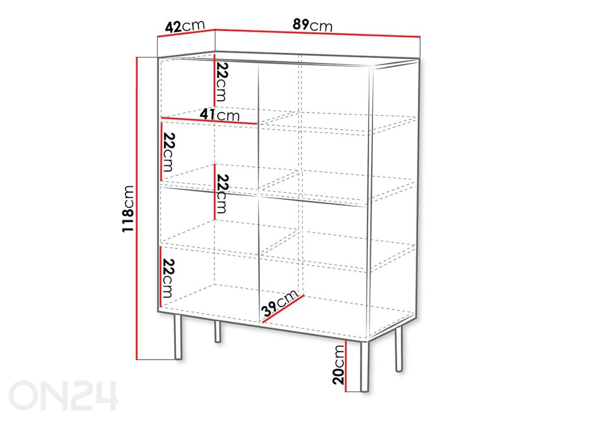 Kummut Deco suurendatud mõõdud