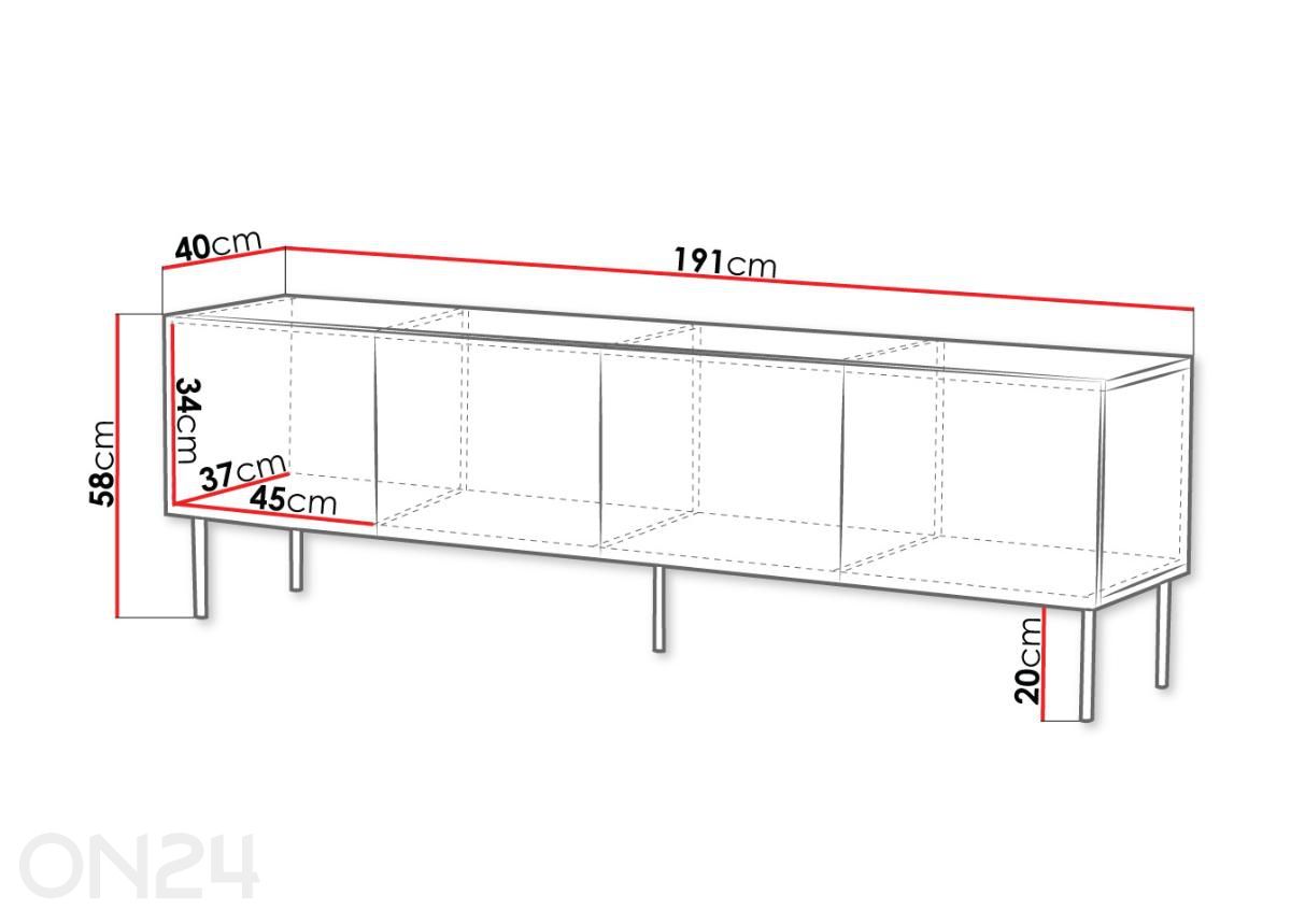 Kummut Deco suurendatud mõõdud
