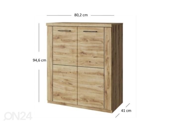 Kummut Doorset 80,2 cm suurendatud mõõdud