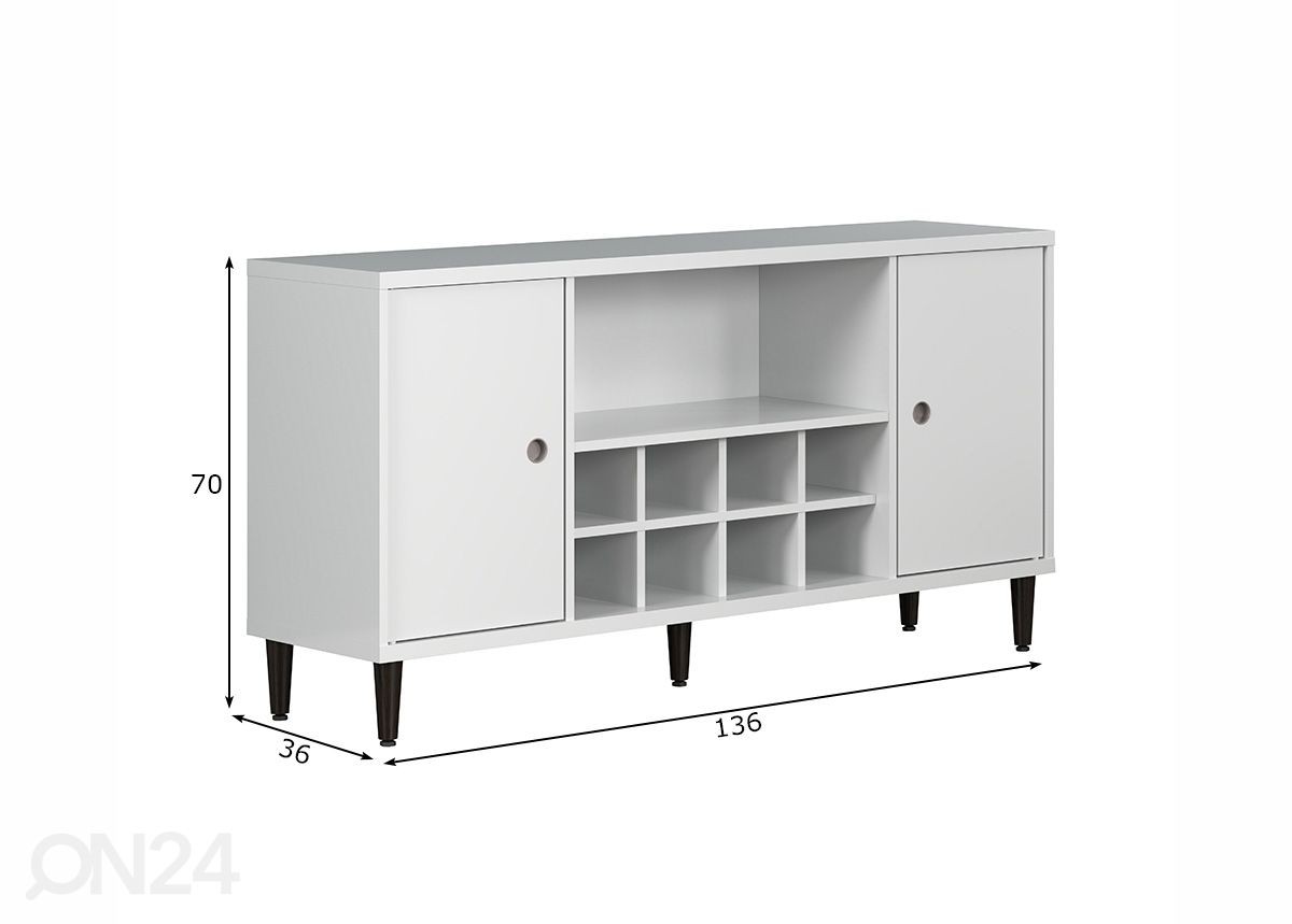 Kummut Evolution 136 cm suurendatud mõõdud