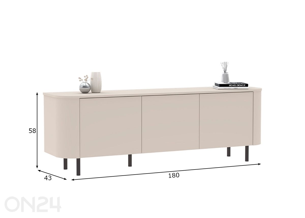Kummut Lido 180 cm suurendatud mõõdud
