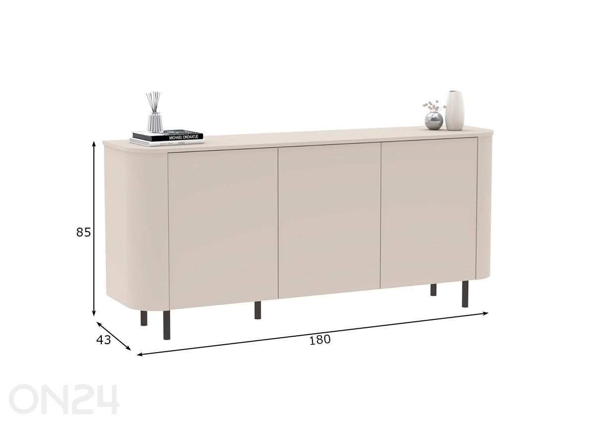 Kummut Lido 180 cm suurendatud mõõdud