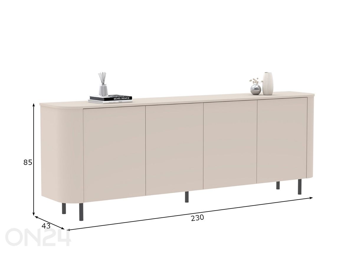 Kummut Lido 230 cm suurendatud mõõdud