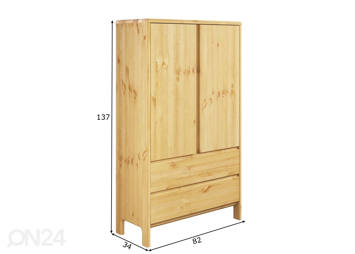 Kummut Liva 82 cm suurendatud mõõdud