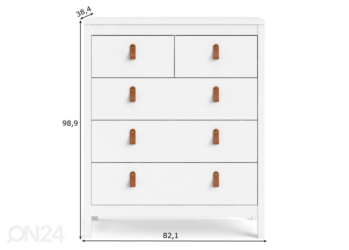 Kummut Madrid 82 cm suurendatud mõõdud