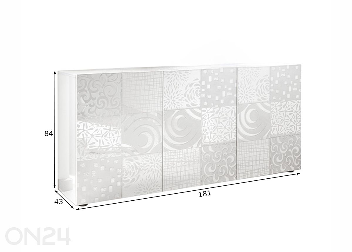 Kummut Miro 181 cm suurendatud mõõdud