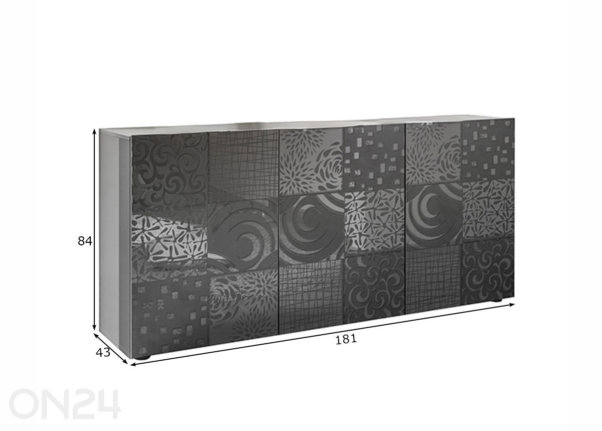 Kummut Miro 181 cm suurendatud mõõdud