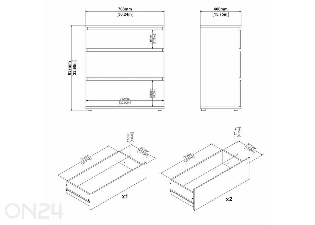 Kummut Nova 3s suurendatud mõõdud