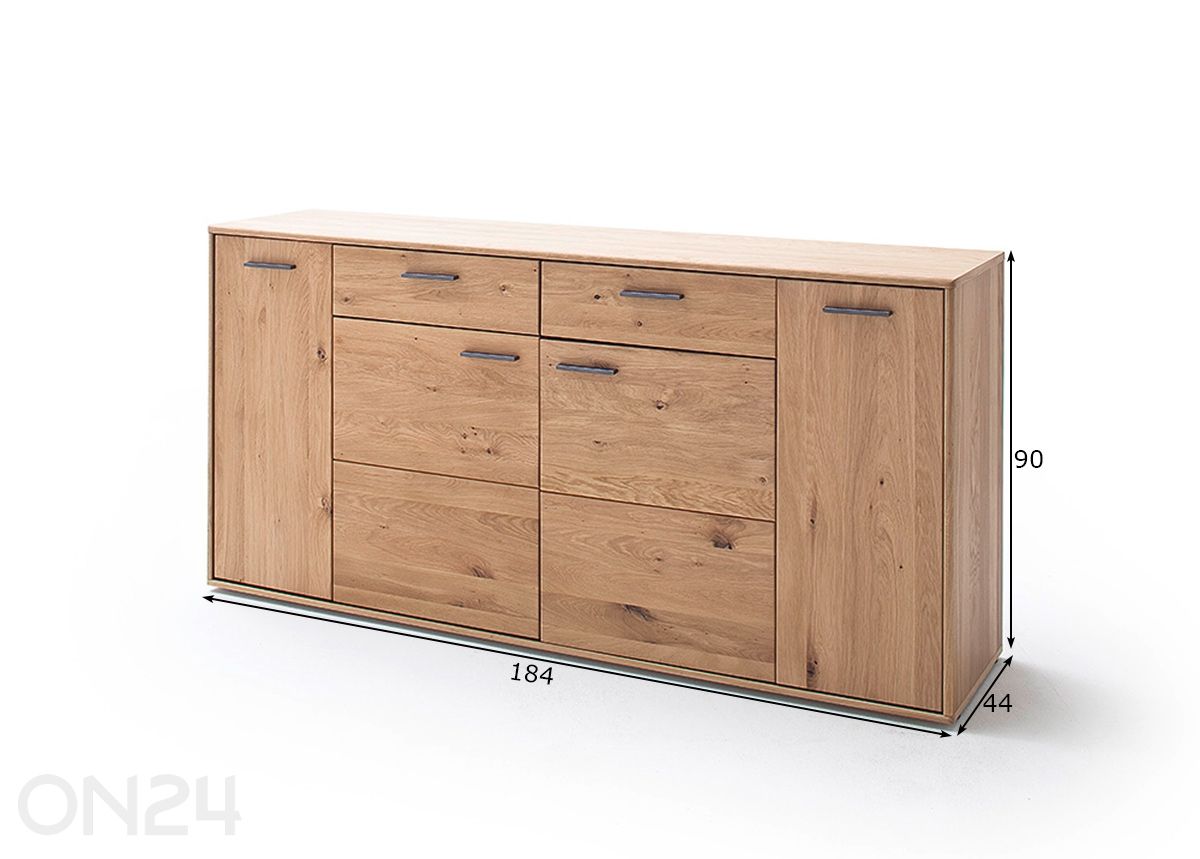 Kummut Portland 184 cm suurendatud mõõdud