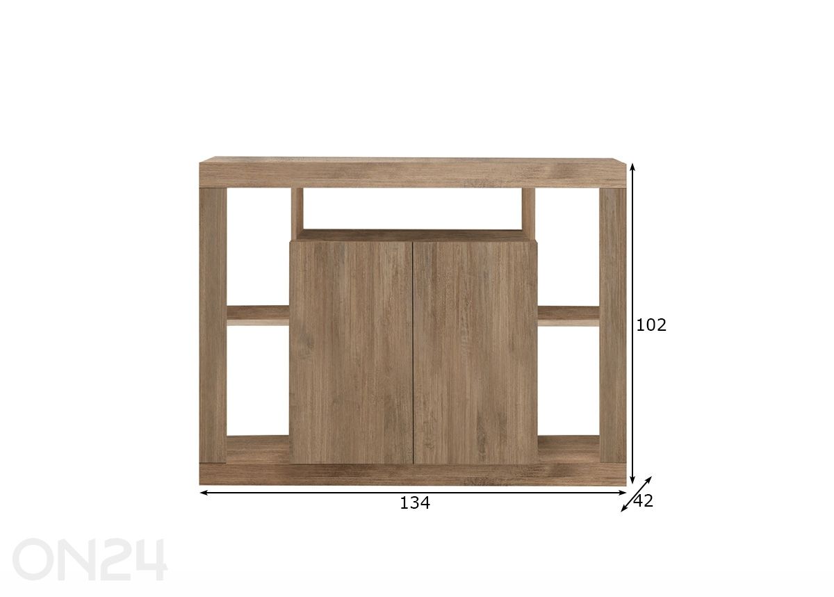 Kummut Rimini 134 cm suurendatud mõõdud