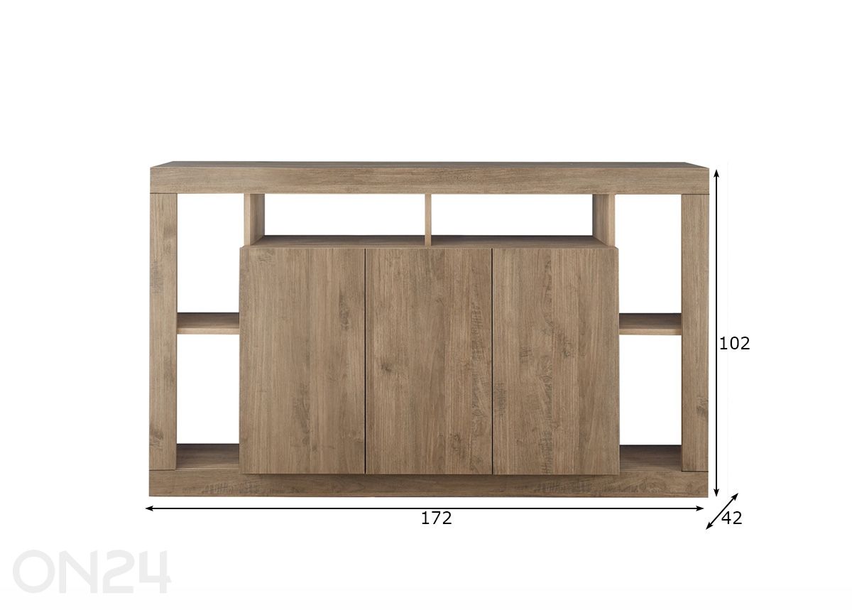 Kummut Rimini 172 cm suurendatud mõõdud