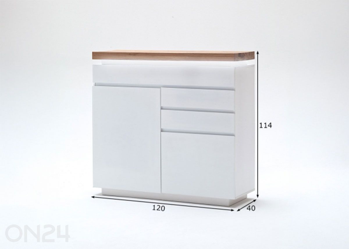 Kummut Romina 120 cm suurendatud mõõdud