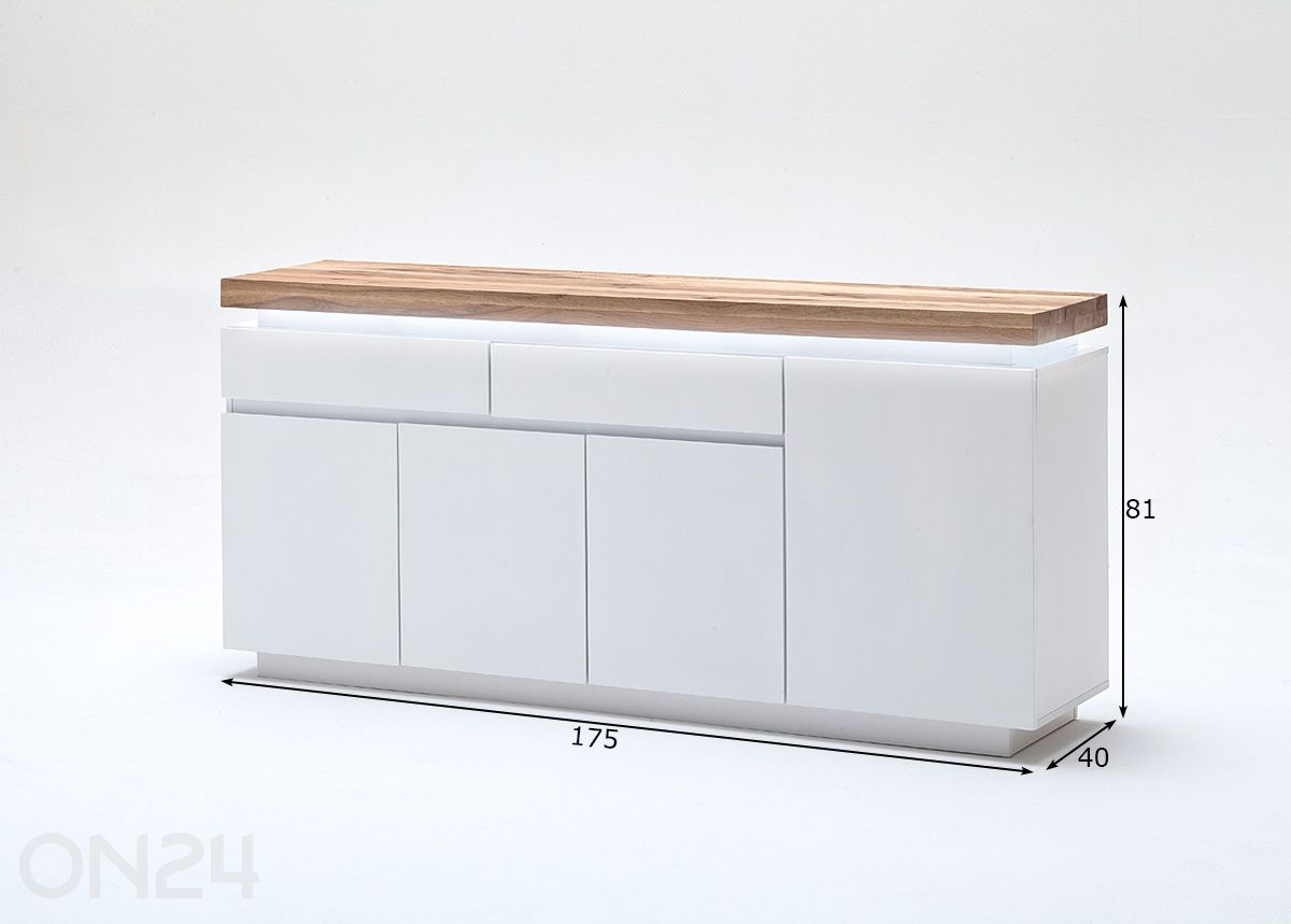 Kummut Romina 175 cm suurendatud mõõdud