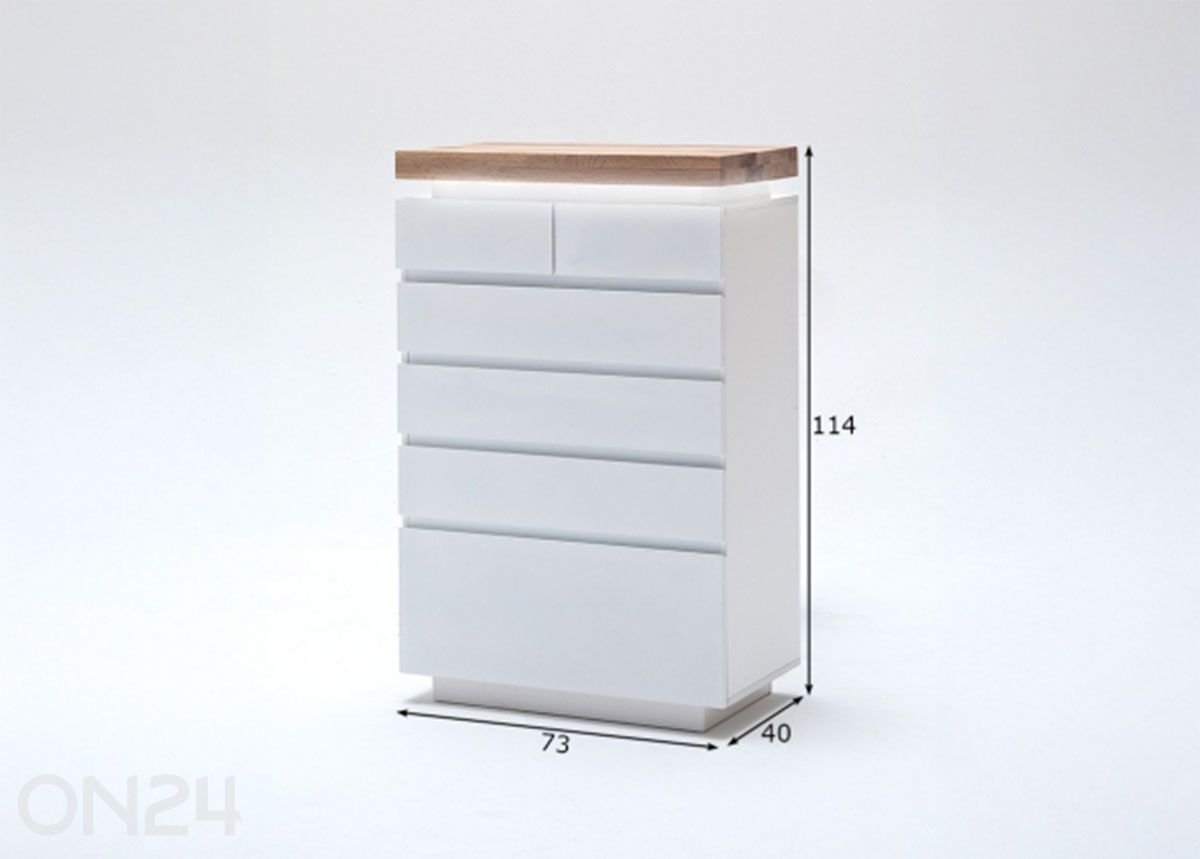 Kummut Romina 73 cm suurendatud mõõdud