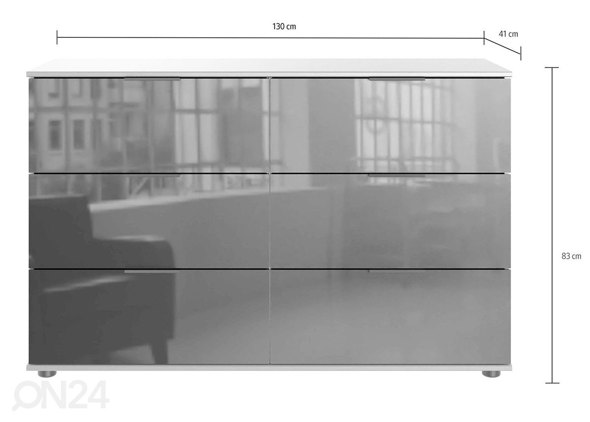 Kummut Sigon 130 cm suurendatud mõõdud