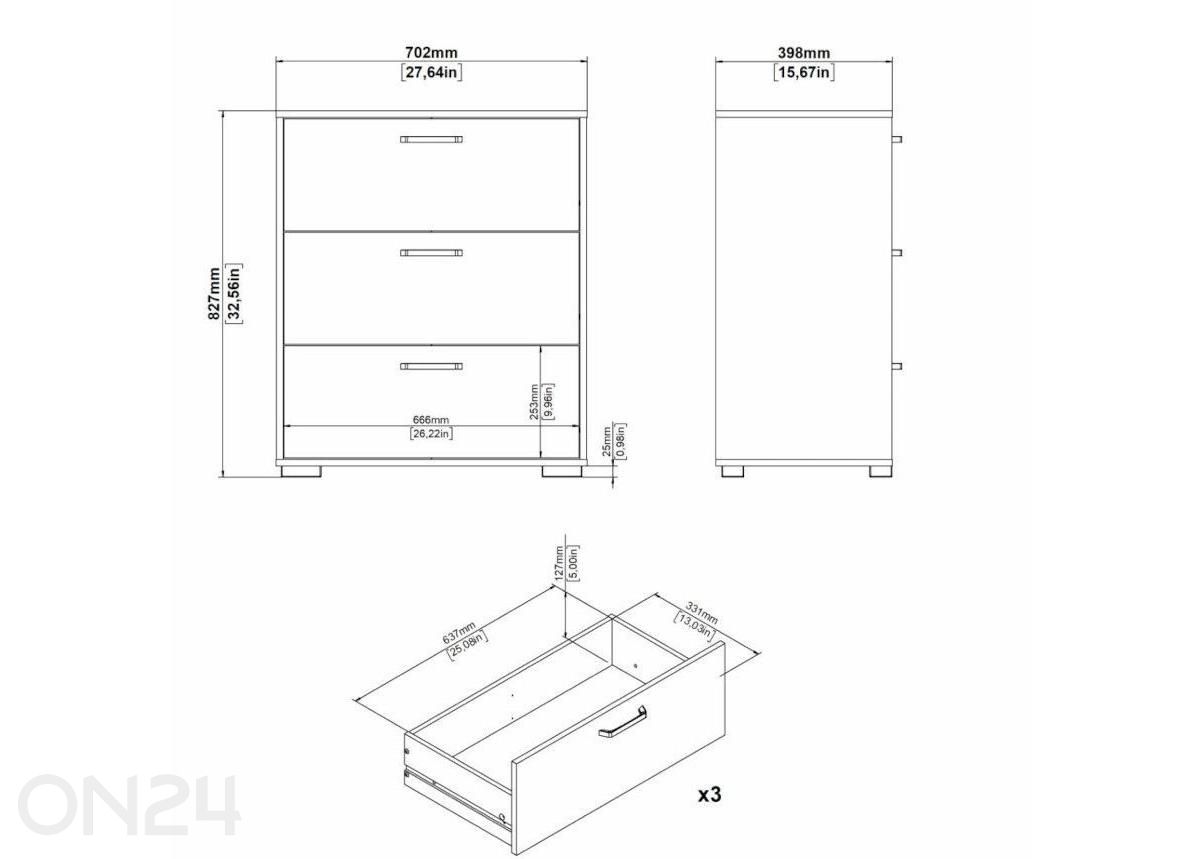 Kummut Sofia 3s suurendatud mõõdud