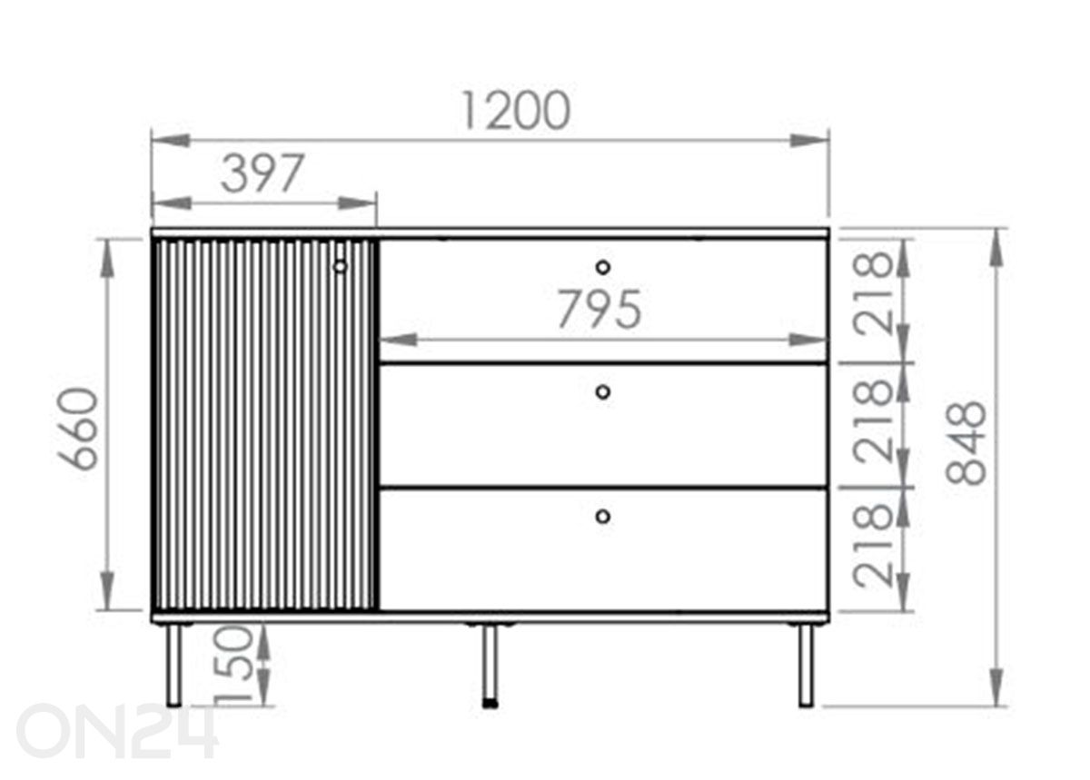 Kummut Sophie suurendatud mõõdud