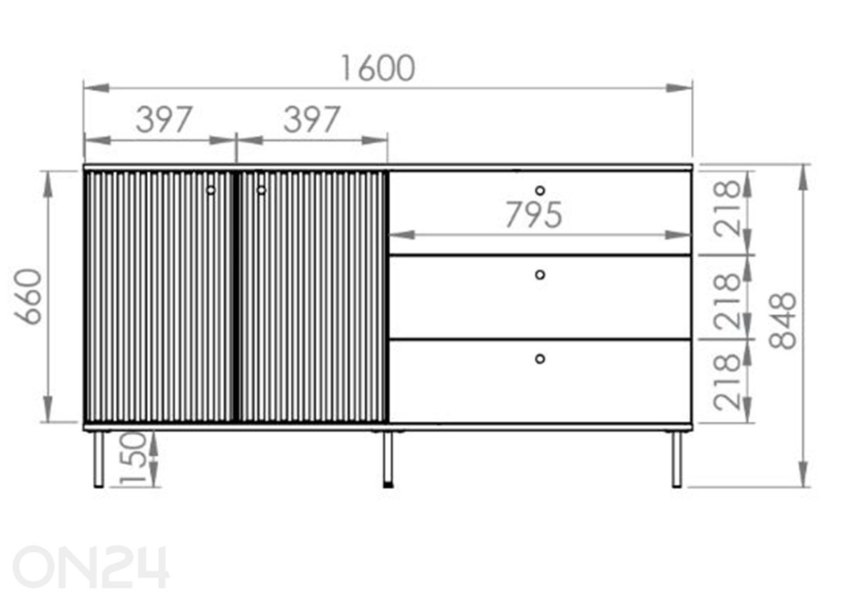 Kummut Sophie suurendatud mõõdud