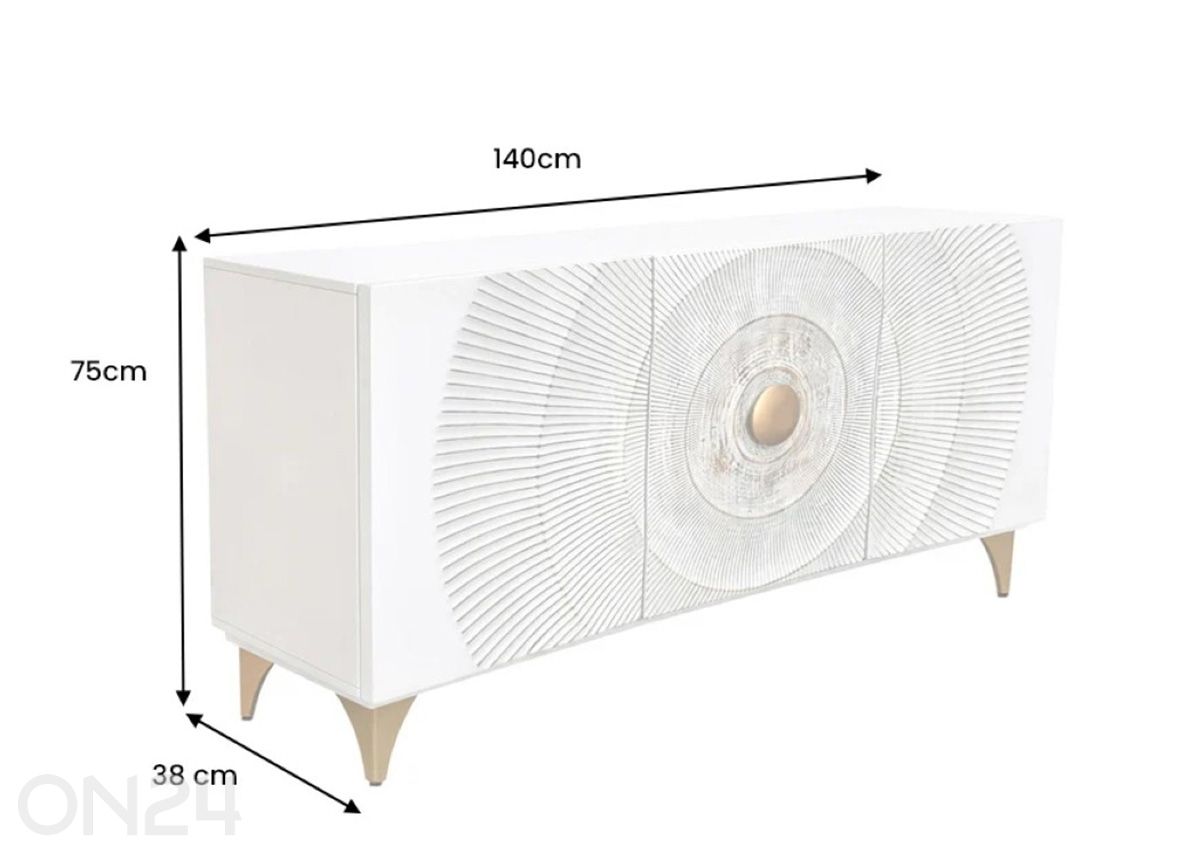 Kummut Sunset 140 cm suurendatud mõõdud