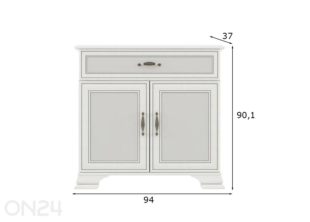 Kummut Tiffany II suurendatud mõõdud