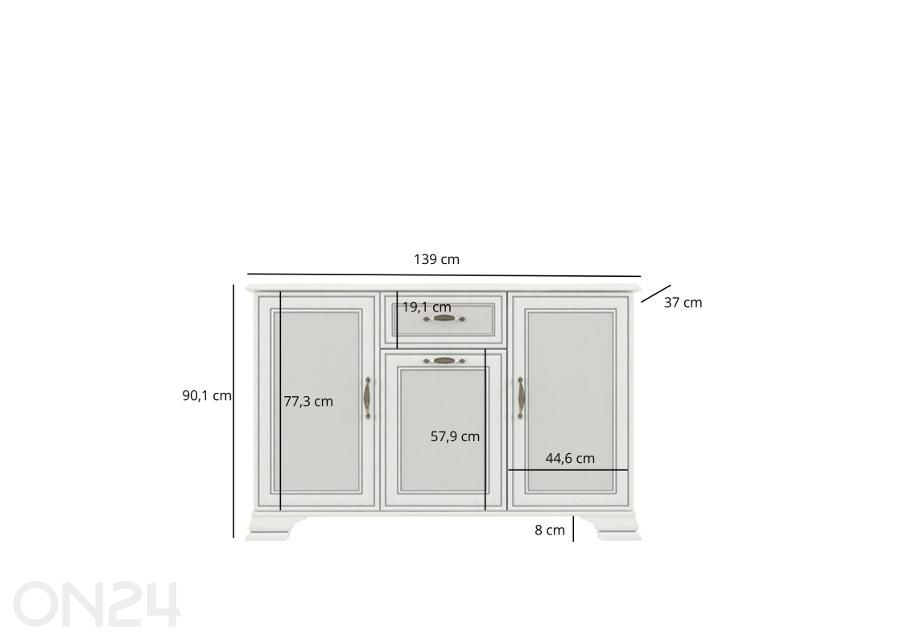 Kummut Tiffany II suurendatud mõõdud