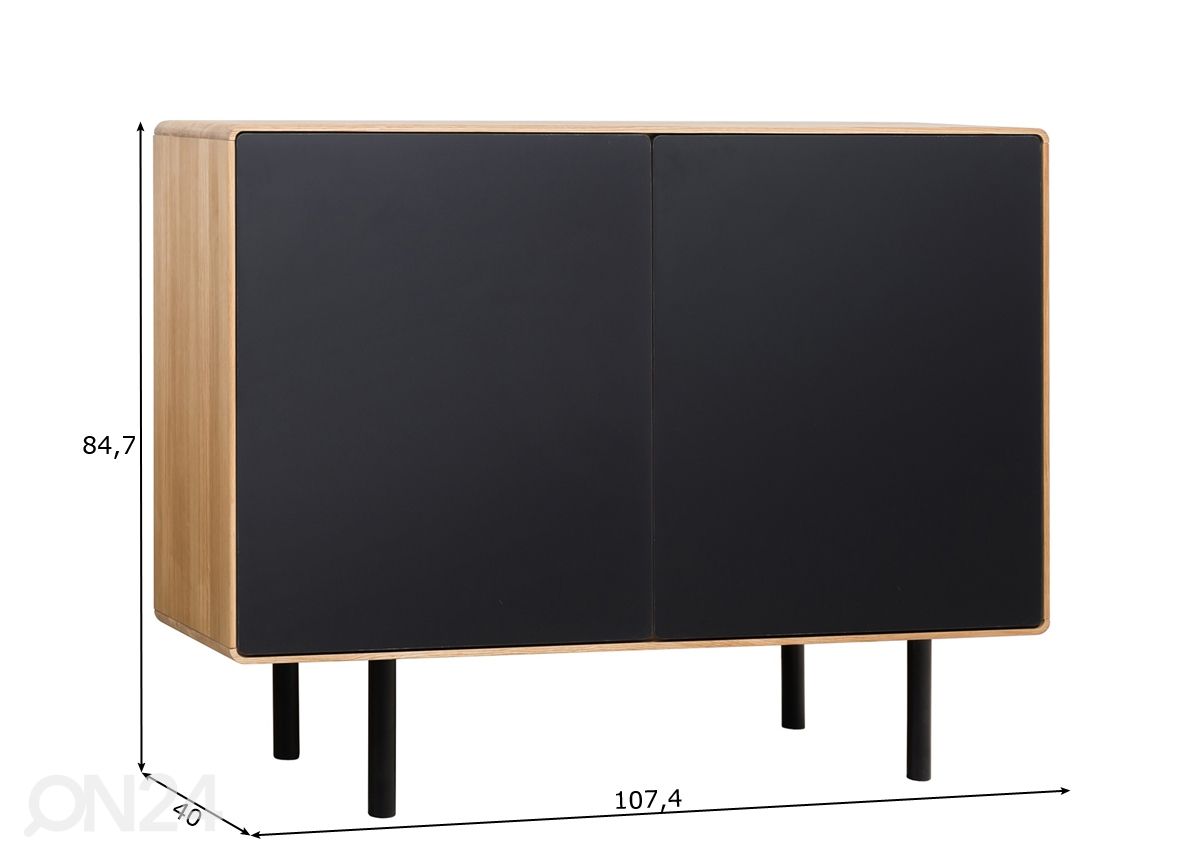 Kummut Tokyo 107 cm suurendatud mõõdud