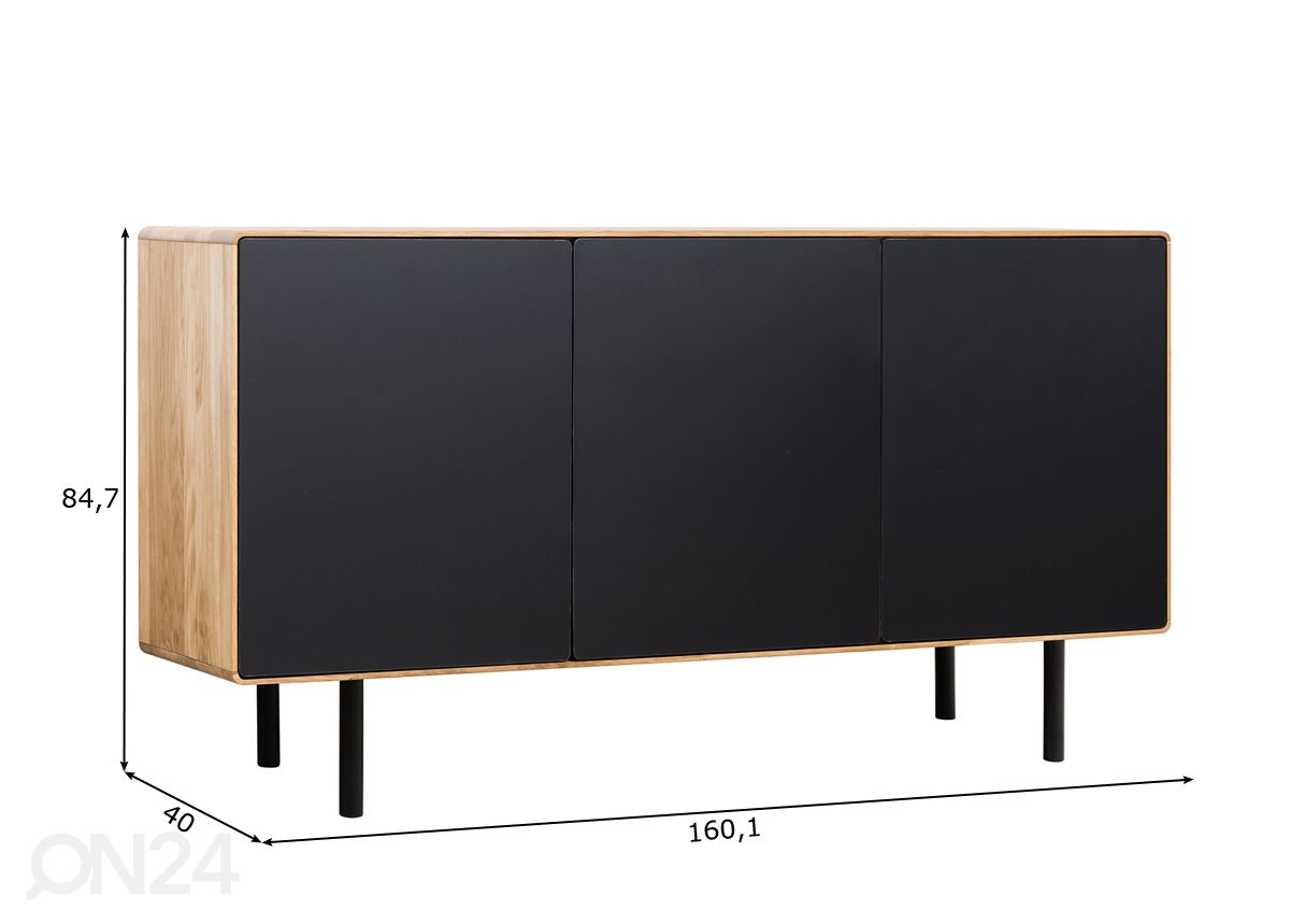 Kummut Tokyo 160 cm suurendatud mõõdud