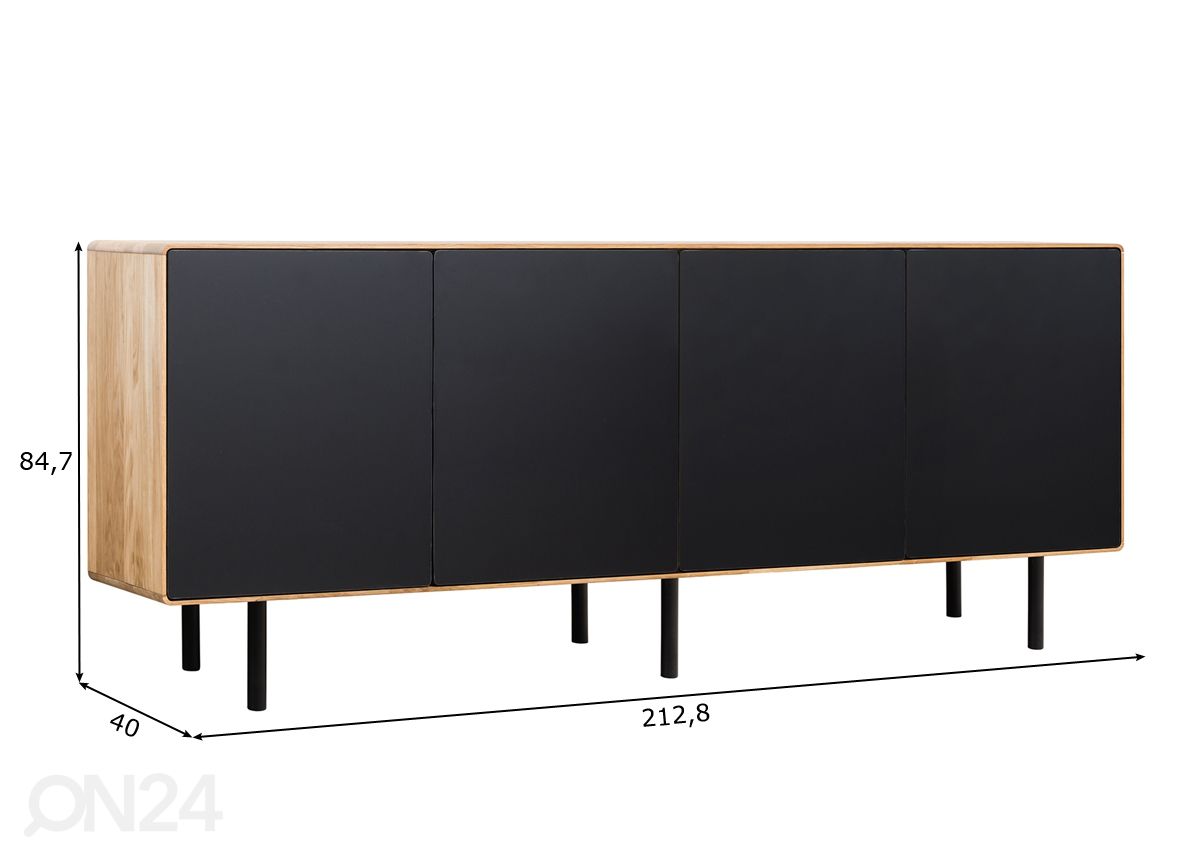 Kummut Tokyo 213 cm suurendatud mõõdud