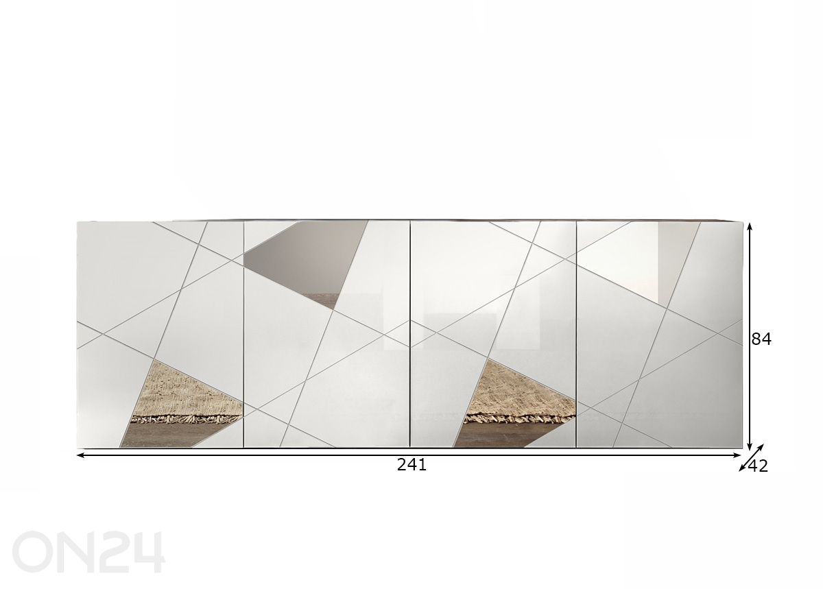 Kummut Vittoria 241 cm suurendatud mõõdud