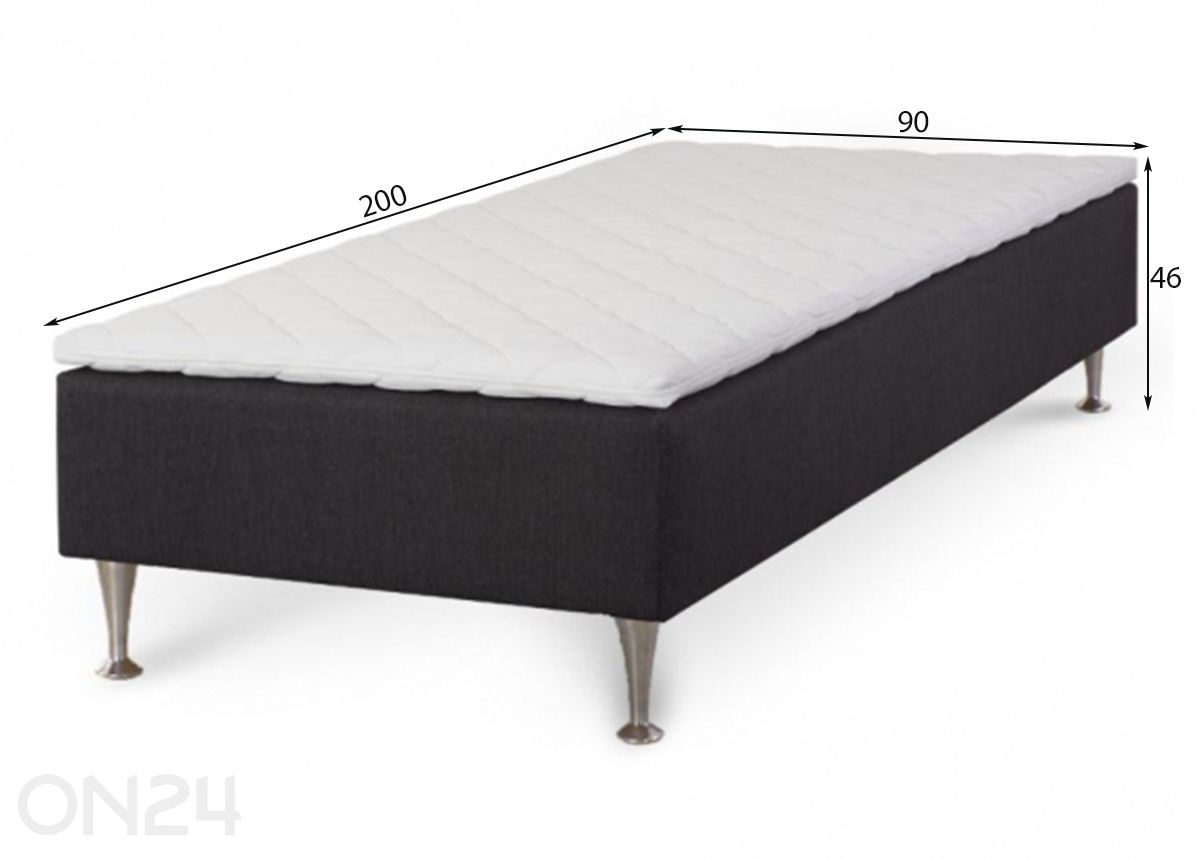 Kušett Wales 90x200 cm + kattemadrats suurendatud mõõdud