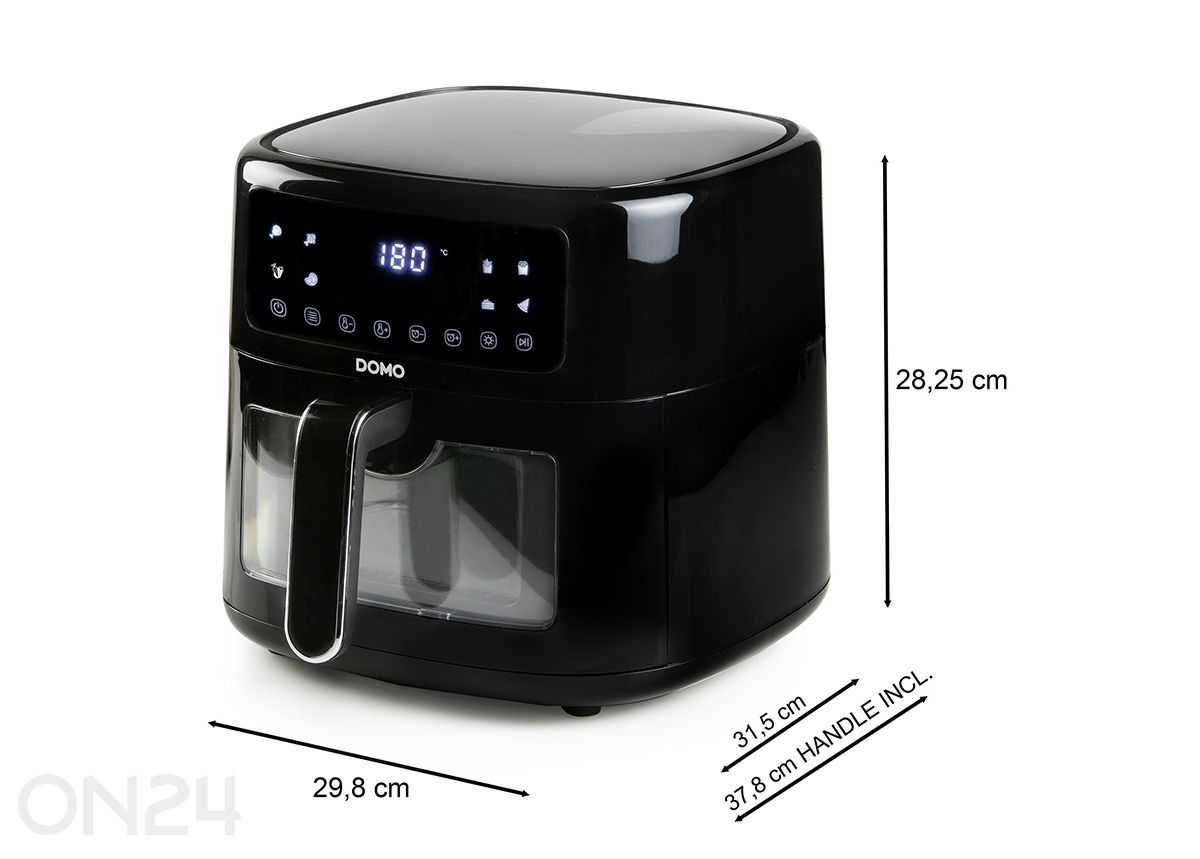 Kuumaõhufritüür Domo 6L, must suurendatud mõõdud