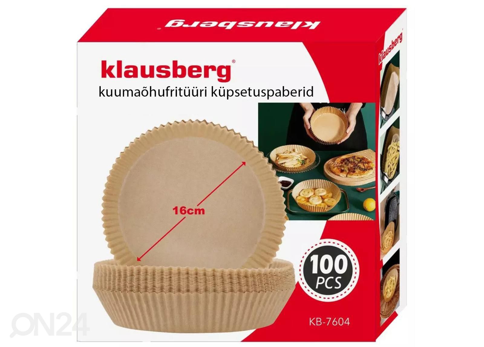 Kuumaõhufritüüri küpsetuspaberid 100 tk, 16 cm suurendatud