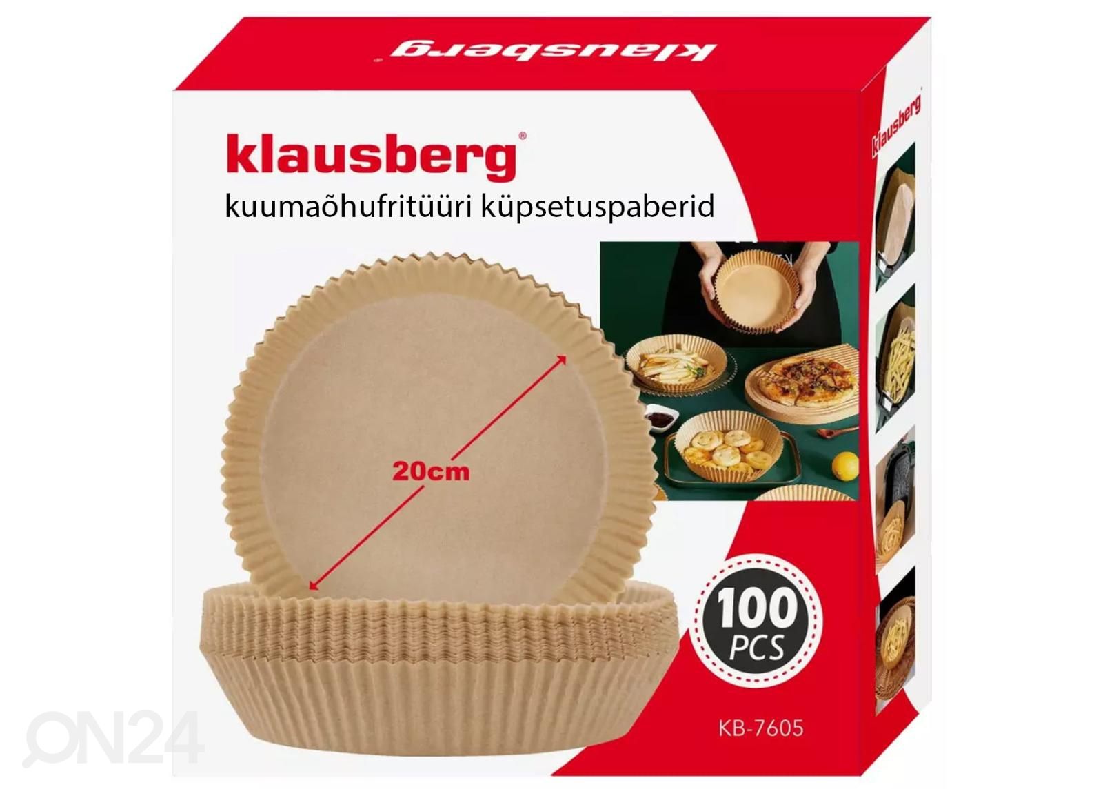 Kuumaõhufritüüri küpsetuspaberid 100 tk, 20 cm suurendatud