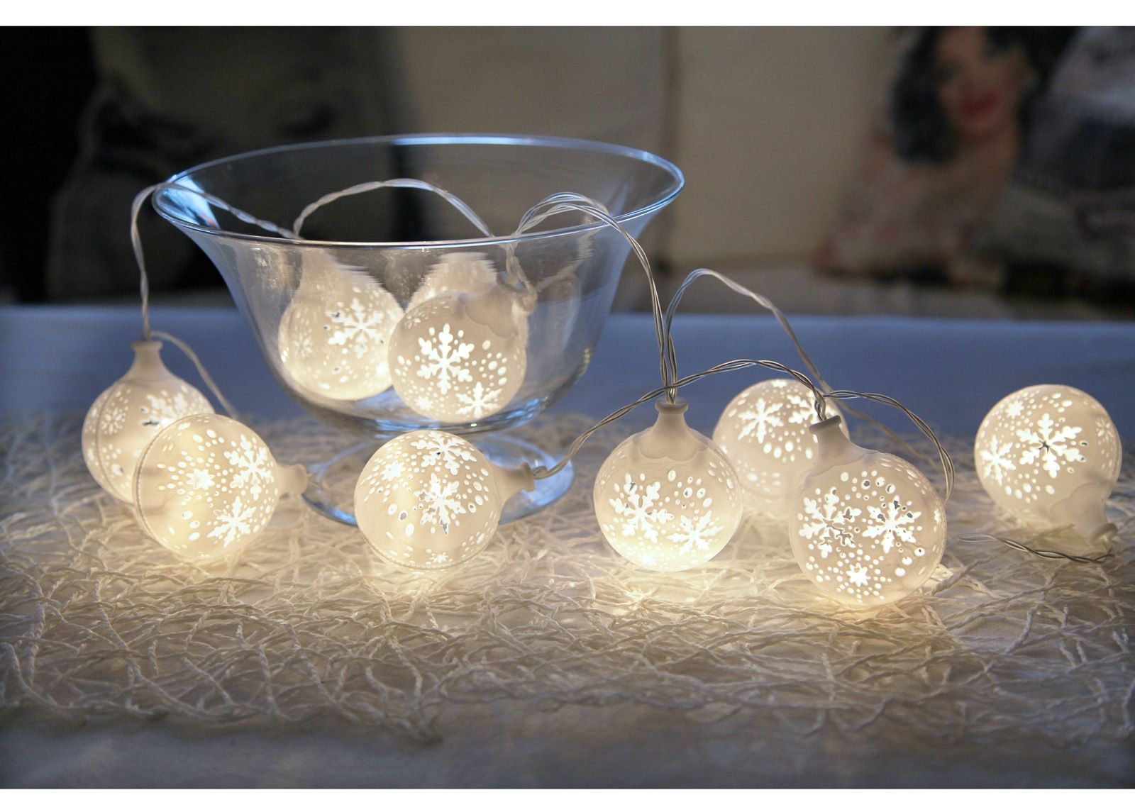 Kuusekaunistused Snowflakes suurendatud