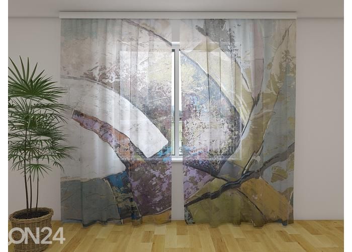 Läbipaistev fotokardin Modern Abstract Art Painting 240x220 cm suurendatud