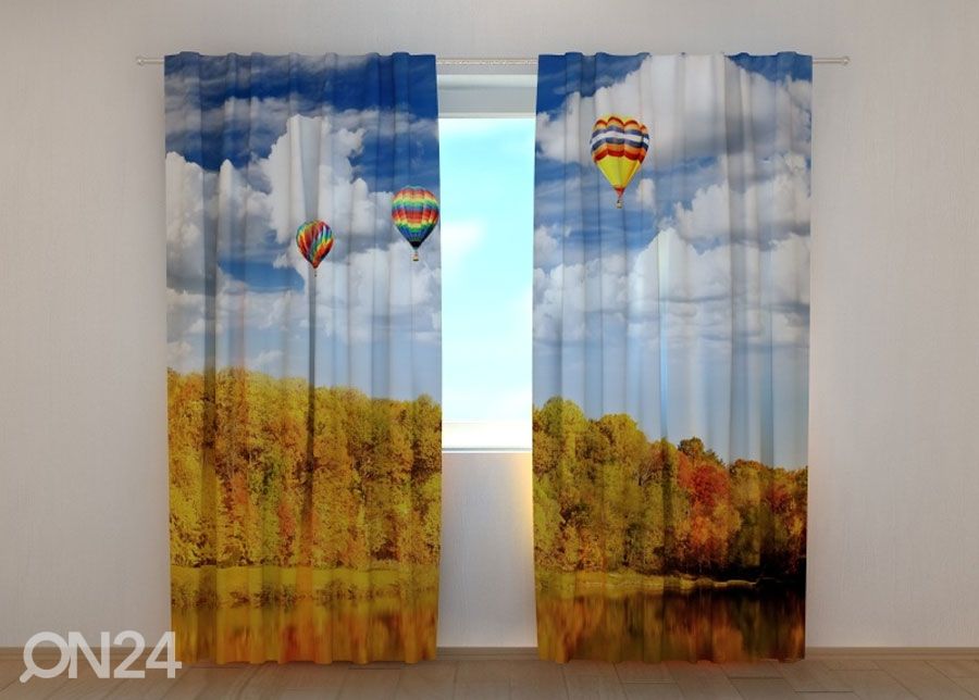Läbipaistev kardin Autumn Happiness, 240x220 cm suurendatud