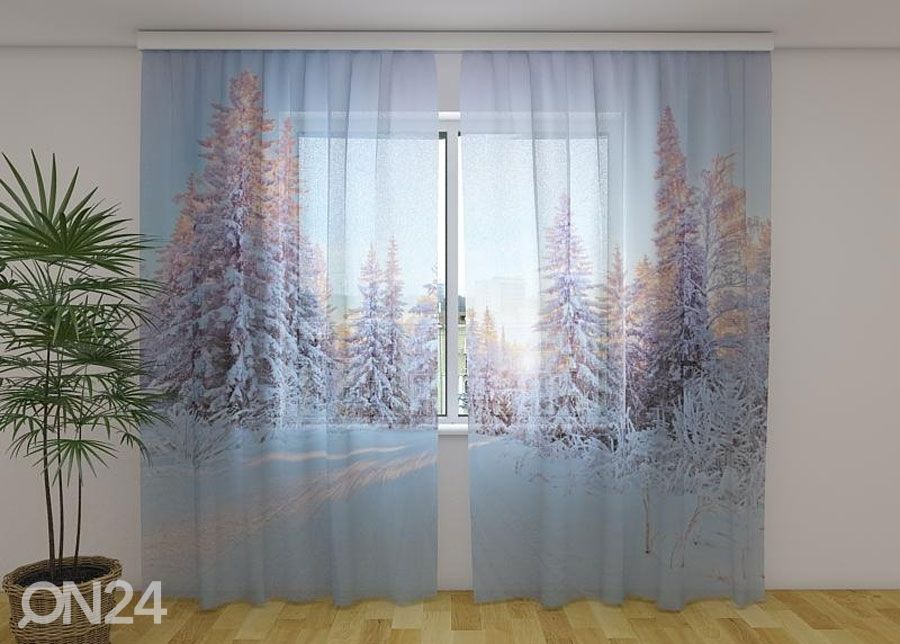 Läbipaistev kardin Winter Tale 240x220 cm suurendatud