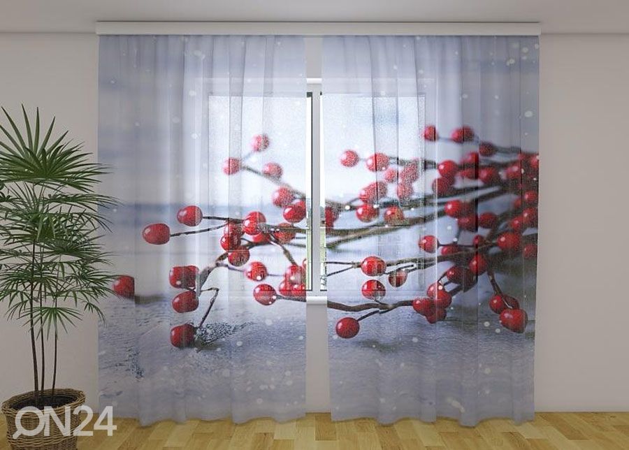 Läbipaistev kardin Xmas Decoration 240x220 cm suurendatud