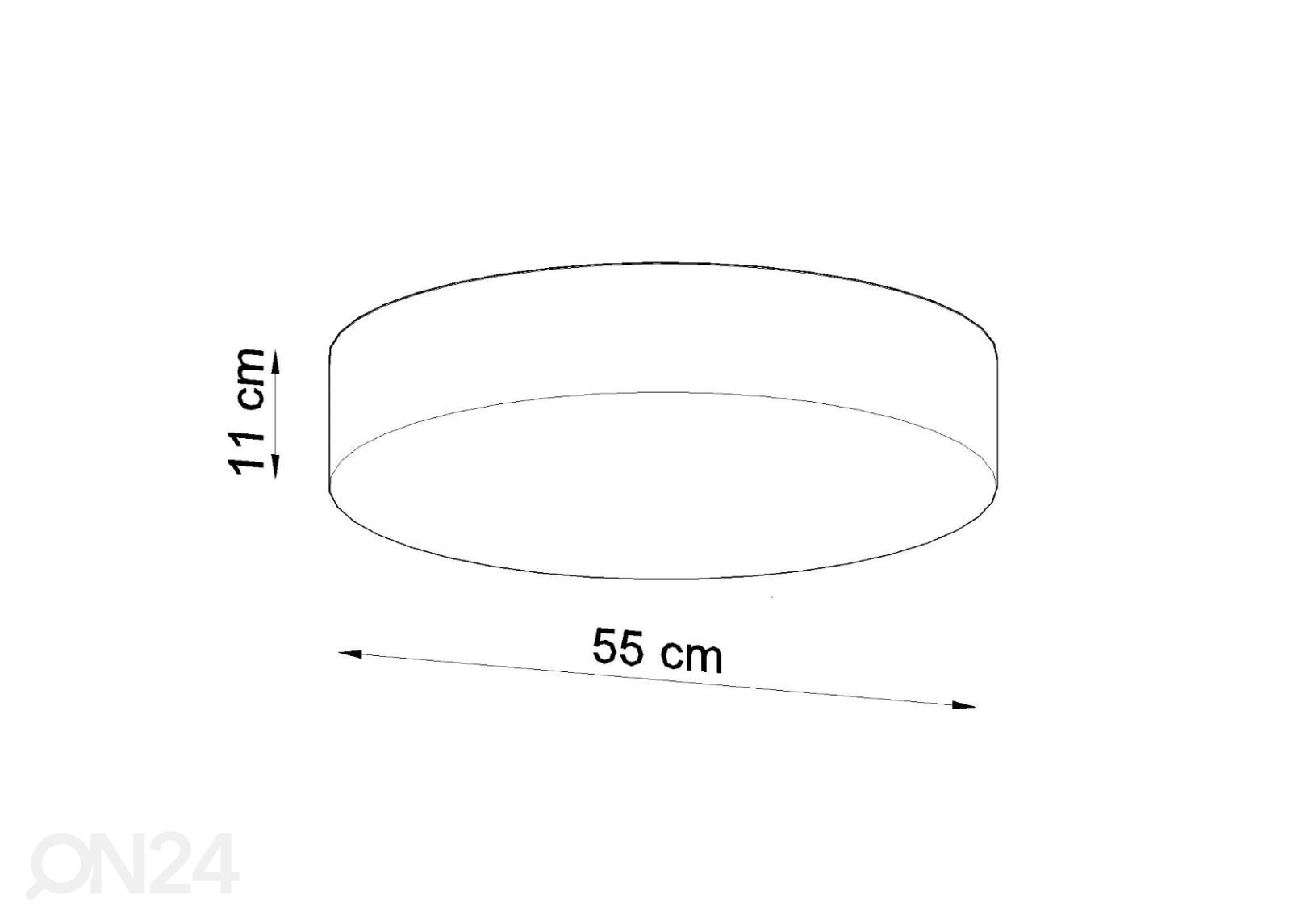 Laelamp Arena 55, valge suurendatud mõõdud