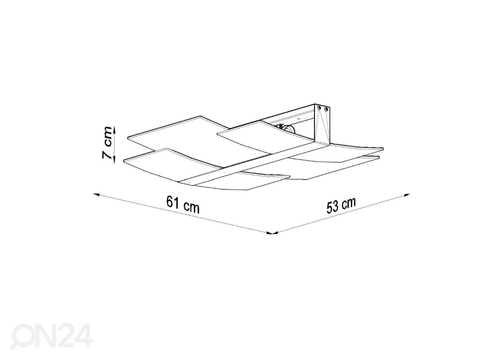 Laelamp Celia, kroom suurendatud mõõdud