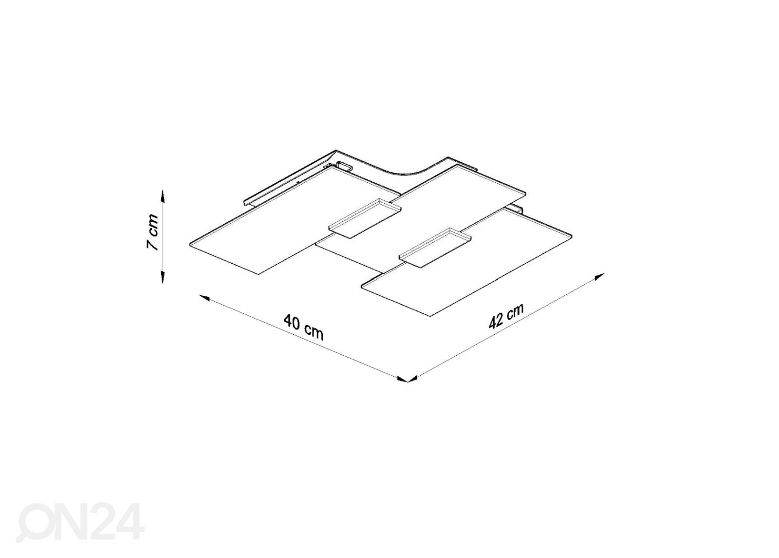 Laelamp Fabiano suurendatud mõõdud
