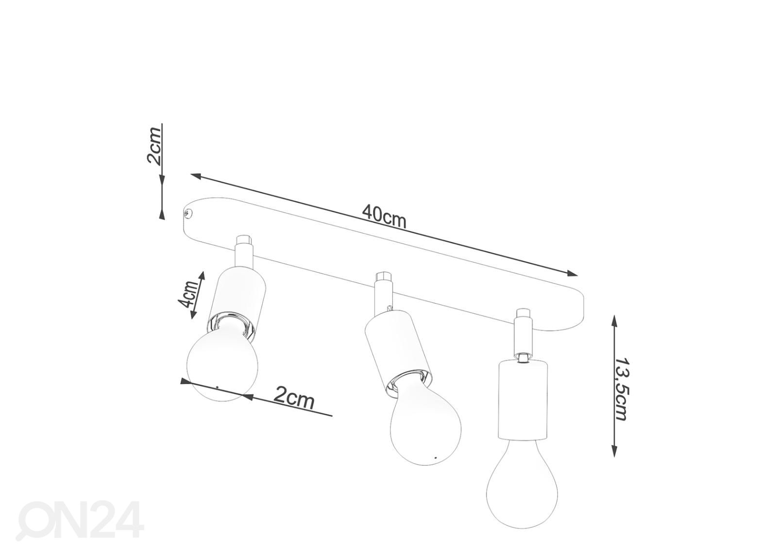 Laelamp Fornes 3, must suurendatud mõõdud