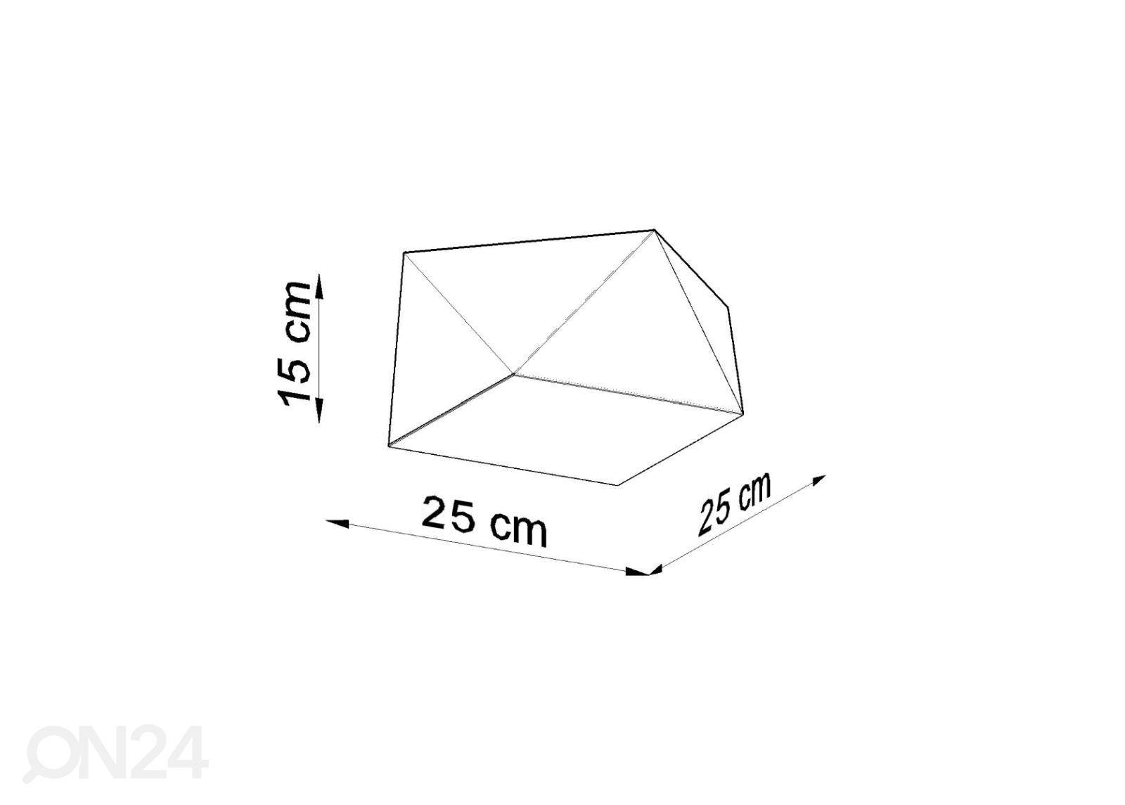 Laelamp Hexa 25 suurendatud mõõdud