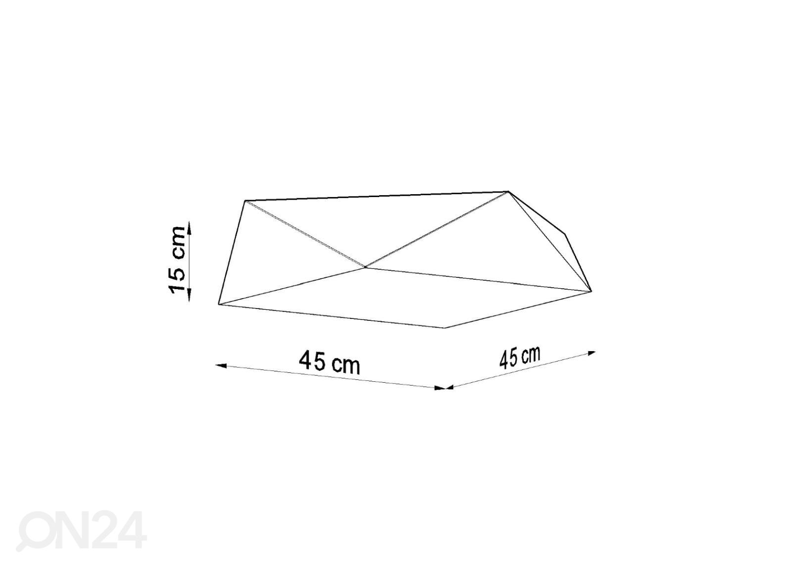 Laelamp Hexa 45 suurendatud mõõdud